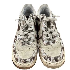 Nike Shoes Mens Air Force 1 Low Brown Camo Leather Low Top Casual -Size 13